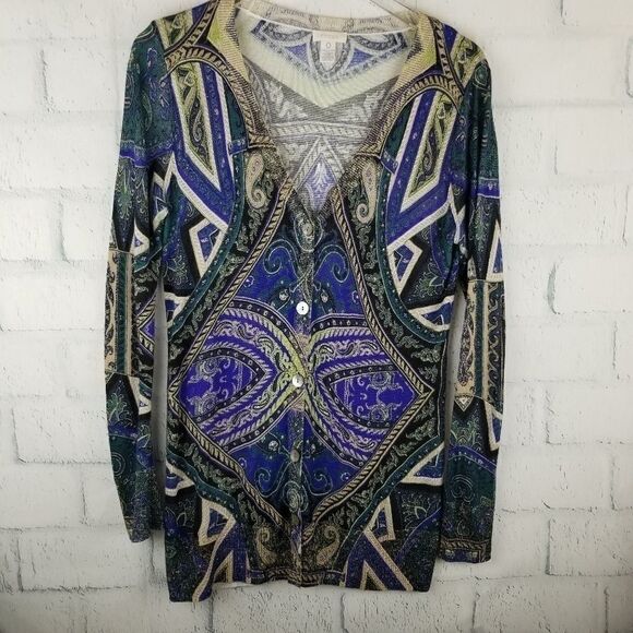 Chico's V-neck Cardigan Tunic. - Picture 7 of 7